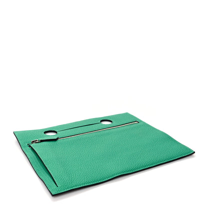 Hermes Togo Verso Backpocket Pouch 30 Menthe Indigo 4 of 7