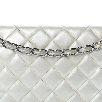 Chanel Metallic Lambskin Quilted Maxi Single Flap Silver 10 of 16