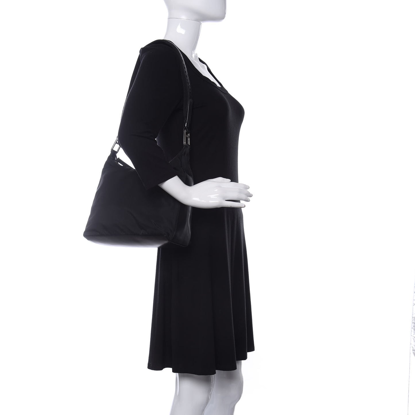 Tessuto Nylon Shoulder Bag Black