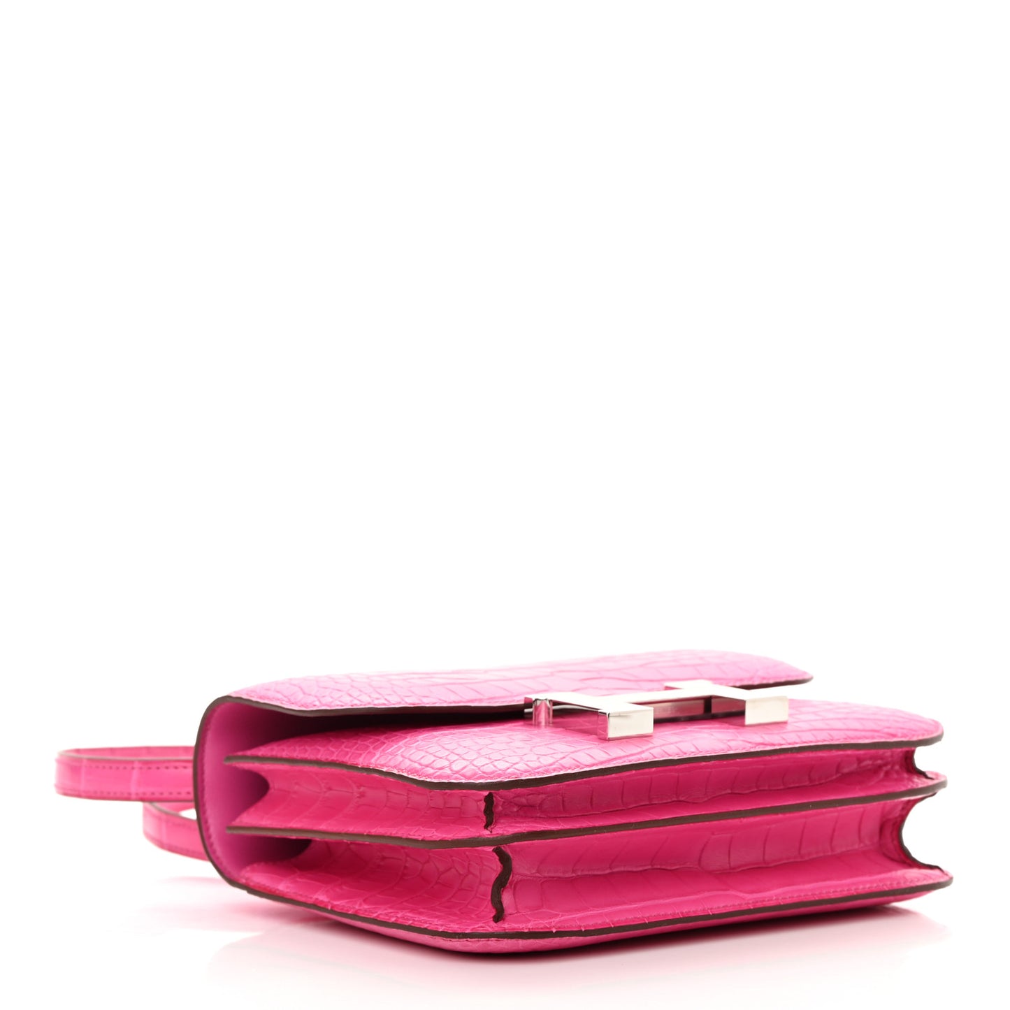 Matte Alligator Constance 18 Rose Shocking