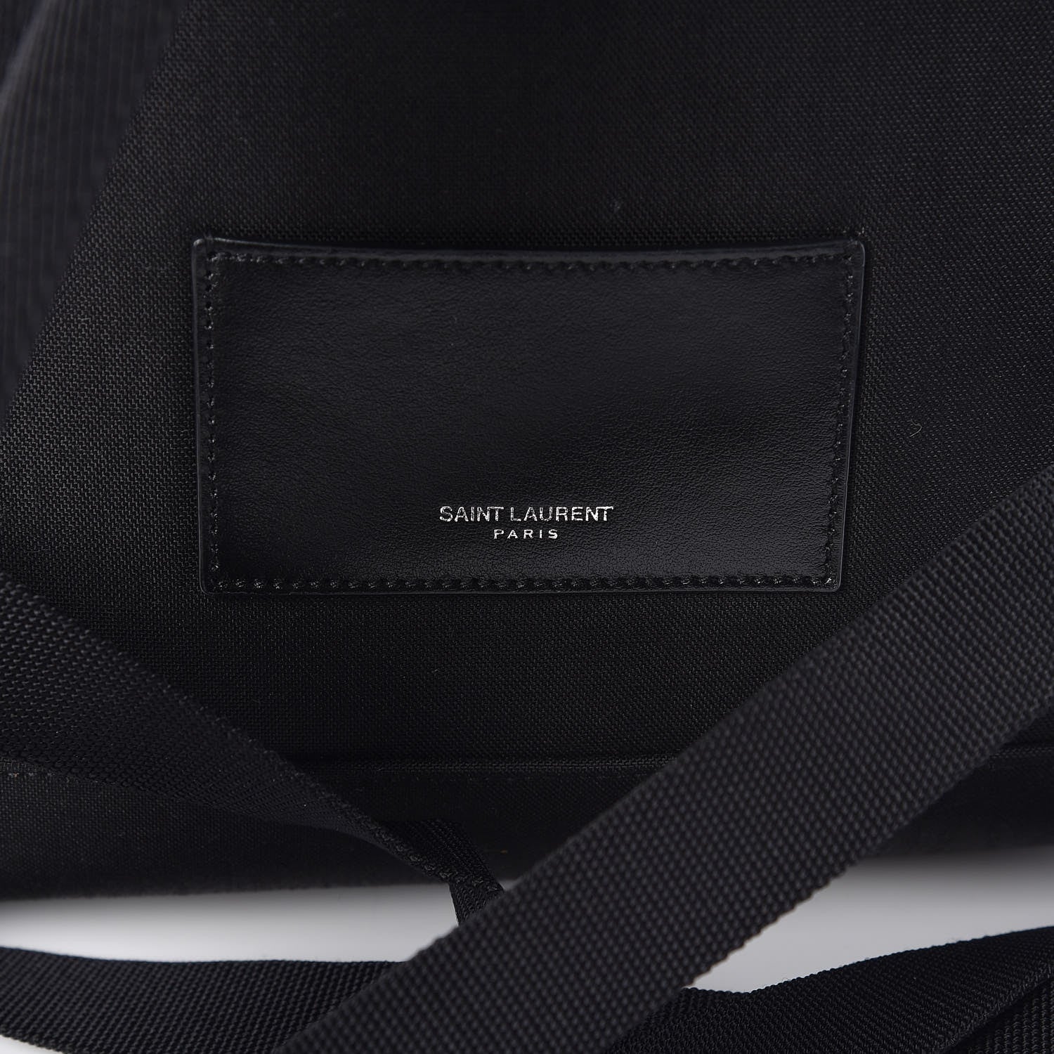 Saint Laurent Canvas Signature Embroidered Mini City Backpack Black 9 of 13