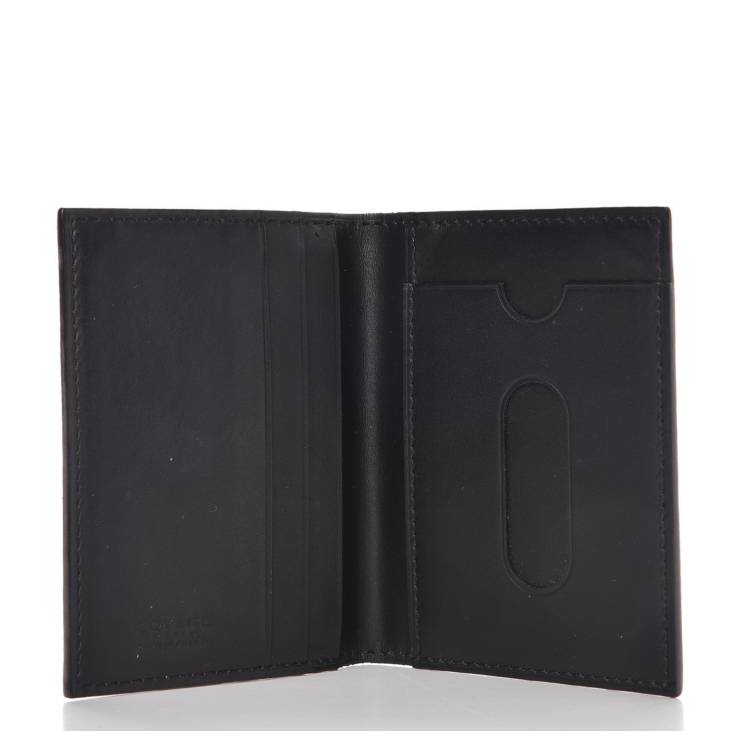 Goyardine Saint Marc Folding Card Case Black