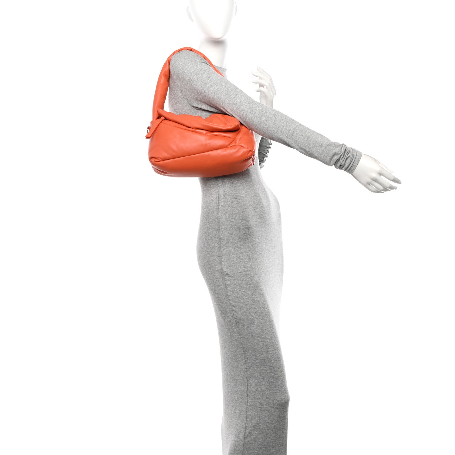 Loewe Shiny Nappa Puffer Puzzle Hobo Orange 2 of 9