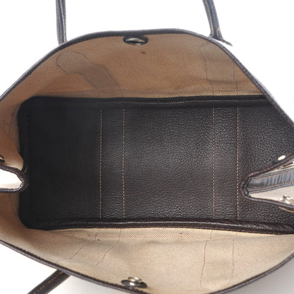 Hermes Toile Buffalo Garden Party Tote 30 TPM Marron Fonce 5 of 11