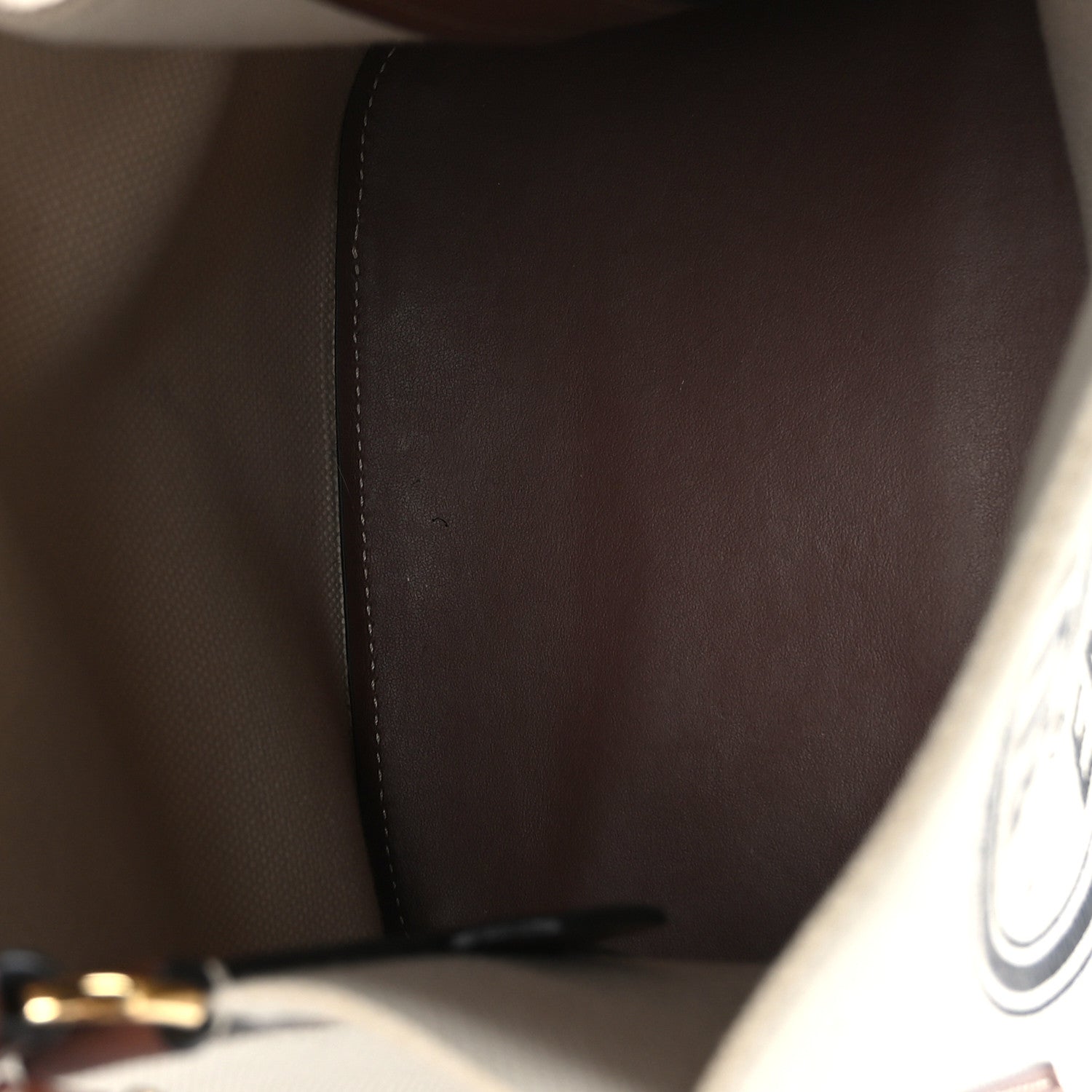 Burberry Canvas Cotton Small Peggy Bucket Bag Natural Gold 5 of 11