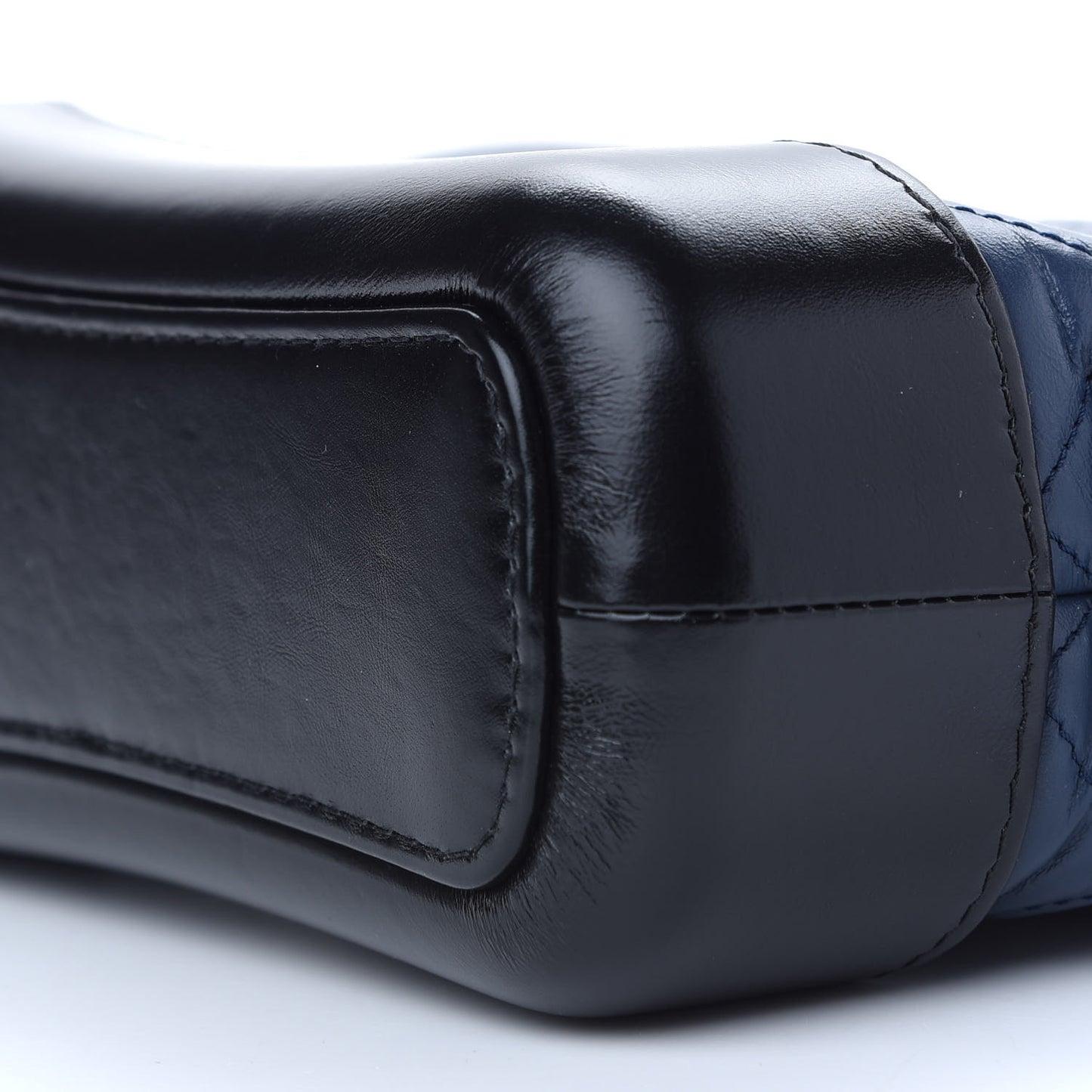Aged Calfskin Quilted Small Gabrielle Hobo Navy Black