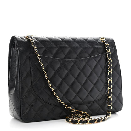 Chanel Caviar Quilted Maxi Double Flap Black 3 of 13