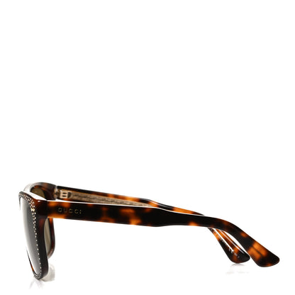 Gucci Rhinestone Acetate Square Sunglasses 3871/S Tortoise 3 of 8