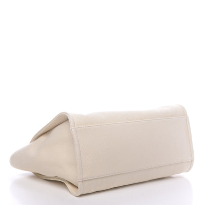 Chanel Canvas Pearl Large Deauville Tote Ecru Beige 4 of 10