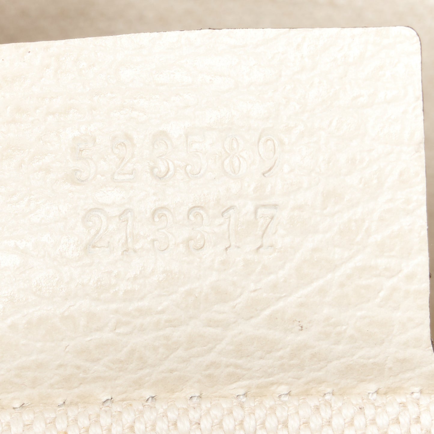 Pebbled Calfskin Logo Messenger Bag White