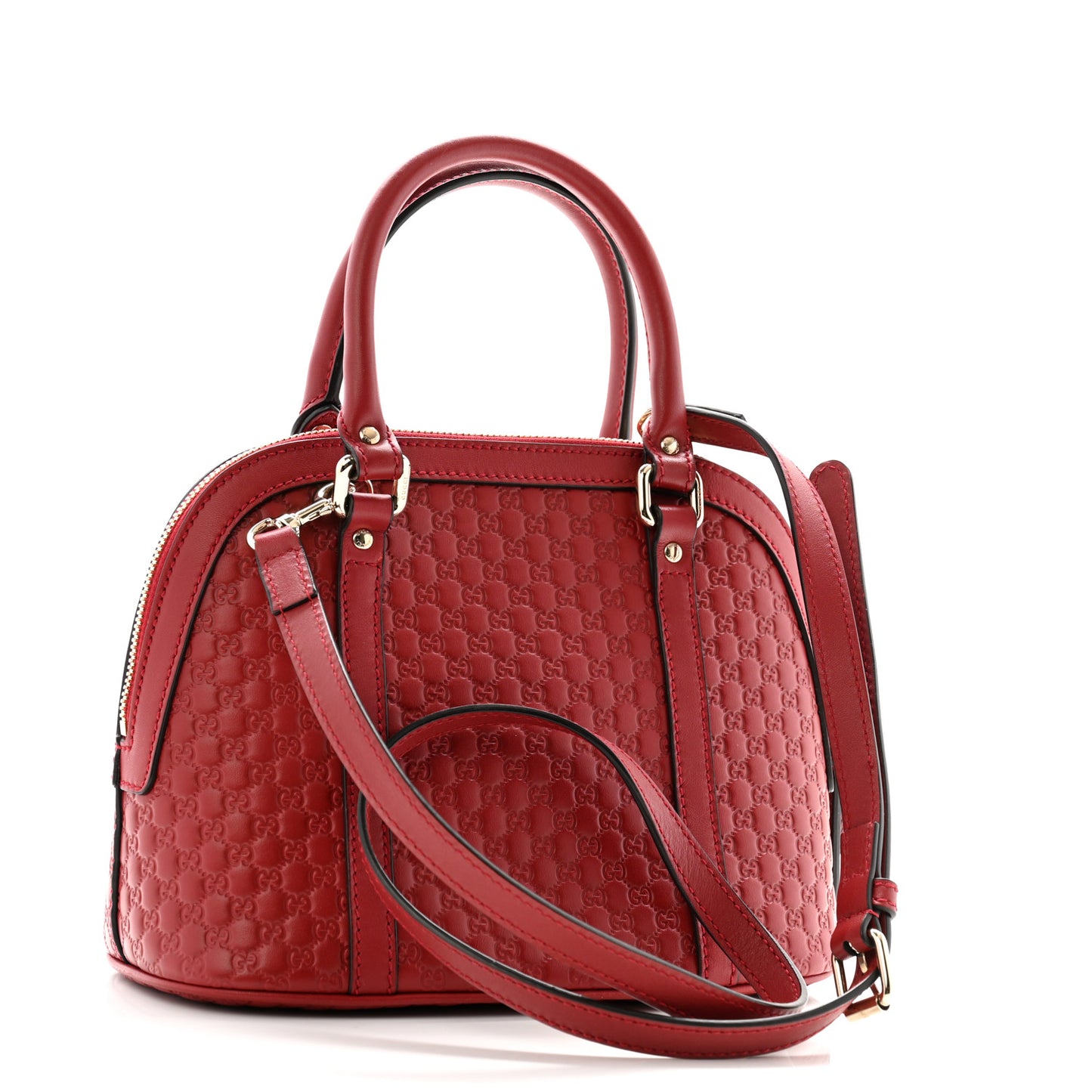 Soft Microguccissima Mini Dome Bag Rosso