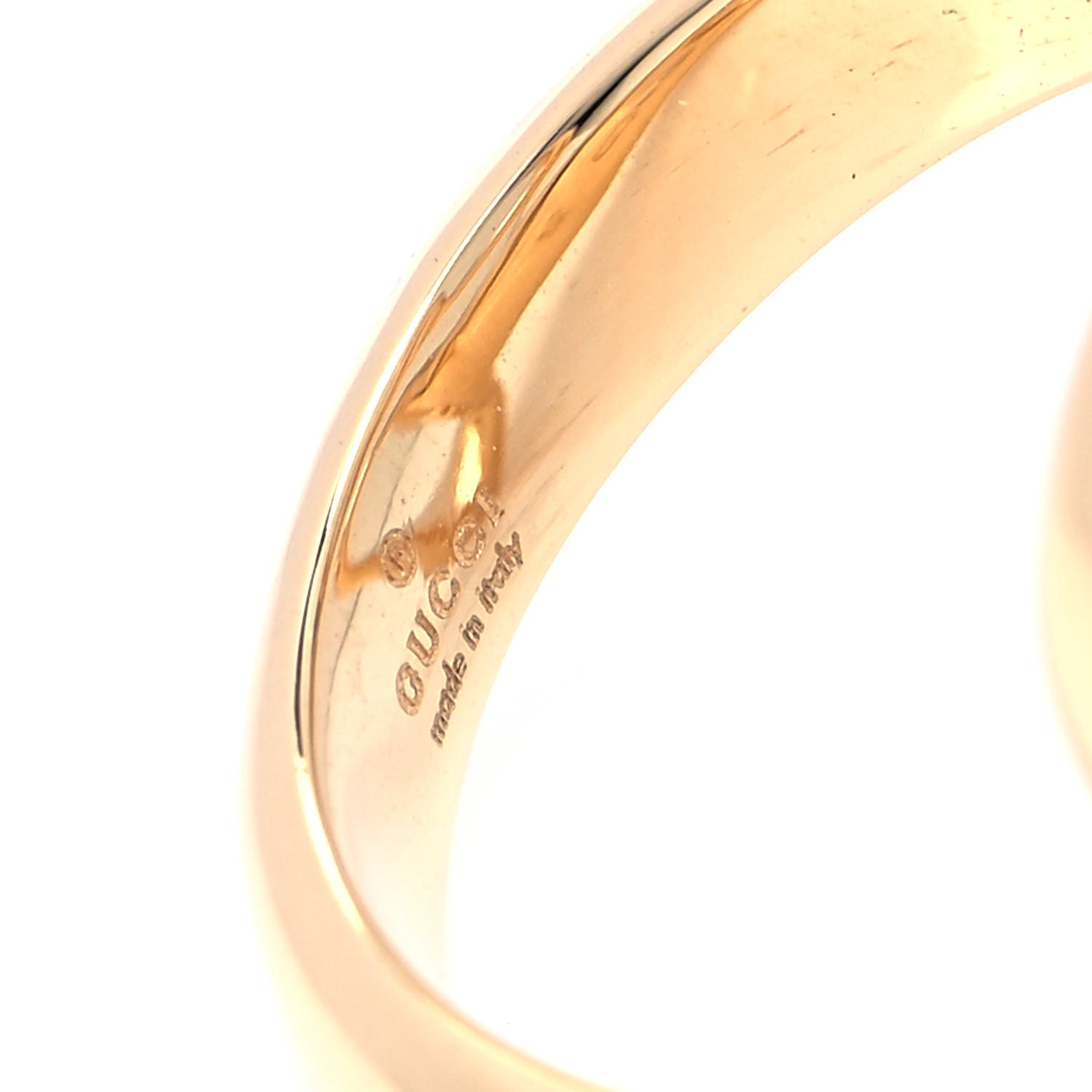 Gucci 18K Yellow Gold Horsebit Bypass Ring 52 6 4 of 5