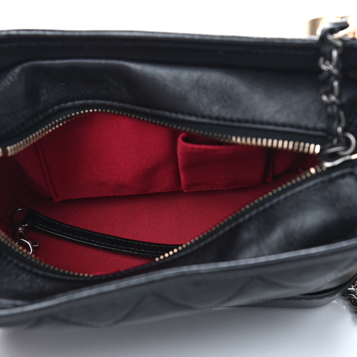 Chanel Aged Calfskin Quilted Small Gabrielle Hobo Black 5 of 9