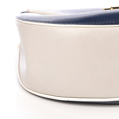 Chloe Smooth Calfskin Bi-Color Drew Shoulder Bag Royal Navy Marshamallow 9 of 13