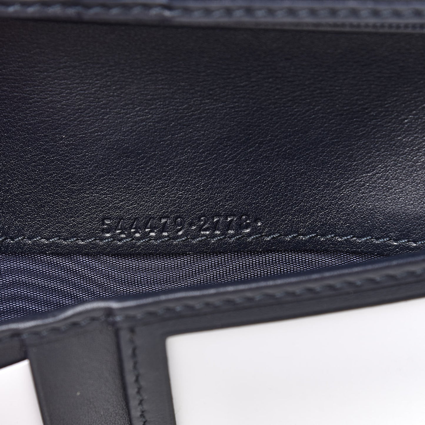 Microguccissima Bi-Fold Organizer Wallet Blue