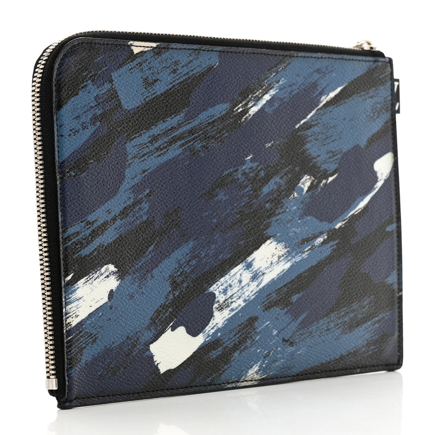 Canvas Printed Brushstroke Camouflage Pochette Jour PM Blue