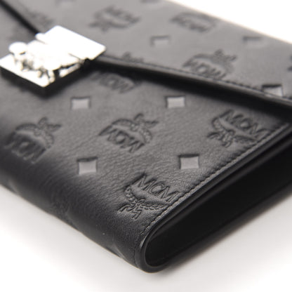 MCM Calfskin Ottomar Monogram Crossbody Bag Black 7 of 9