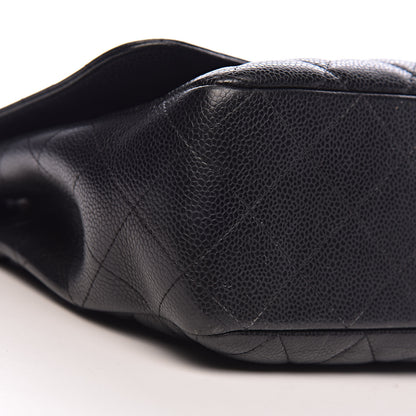Chanel Caviar Quilted Jumbo Single Flap Black 13 of 15