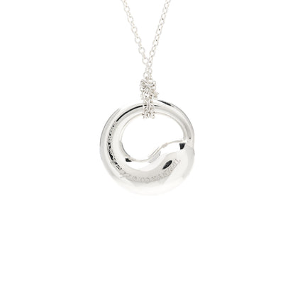 Tiffany Sterling Silver 17mm Elsa Peretti Eternal Circle Pendant Necklace 4 of 4