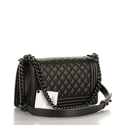 Chanel Caviar Quilted Medium Boy Flap So Black 3 of 6