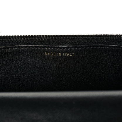 Chanel Lambskin Quilted Pearl Wallet On Chain WOC Black 7 of 15