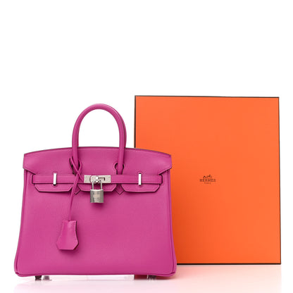 Hermes Taurillon Novillo Verso Birkin 25 Magnolia Rouge Casaque 11 of 11