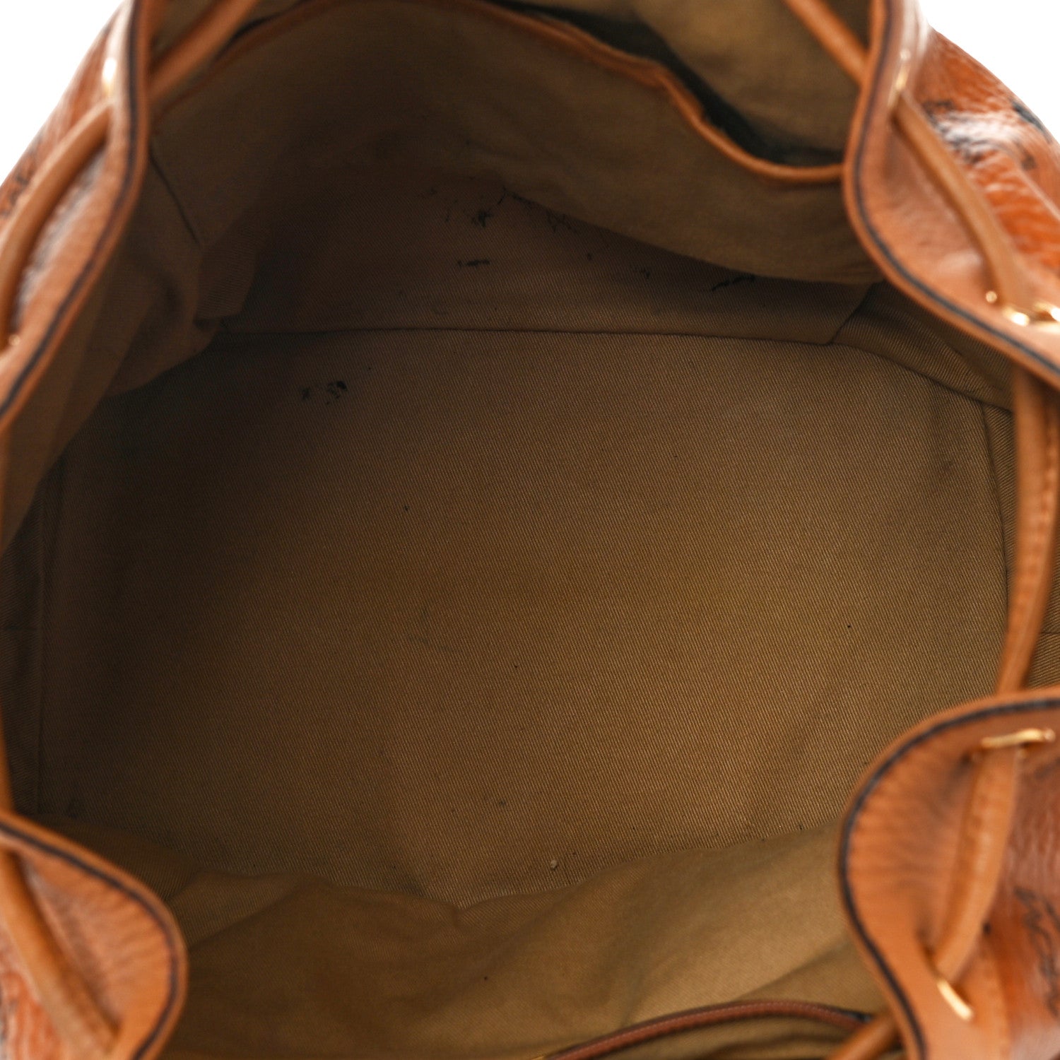 MCM Visetos Essential Drawstring Bucket Bag Cognac 5 of 21