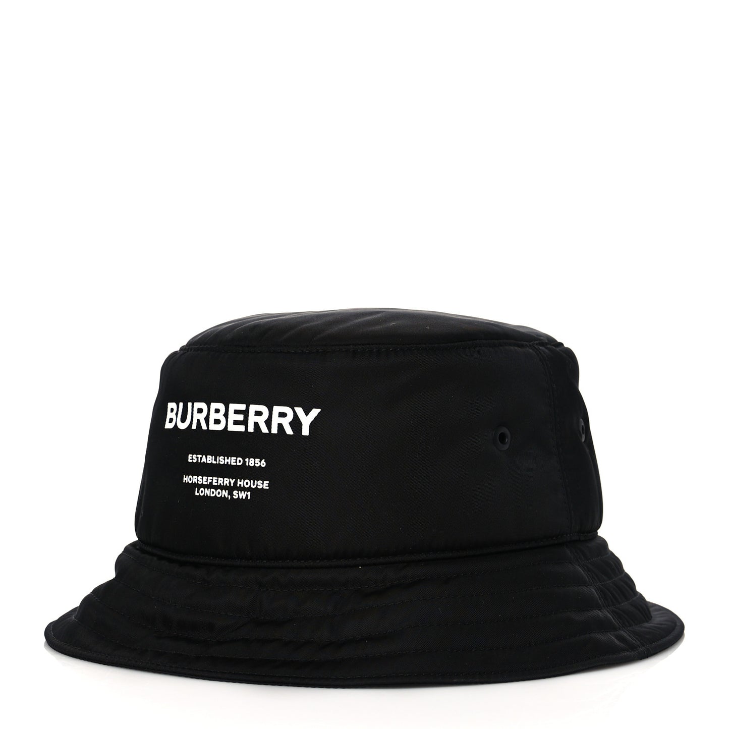 Nylon Horseferry Print Bucket Hat L Black