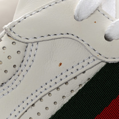 Gucci Calfskin Web Mens Ace Sneakers 9 White Blue 14 of 16