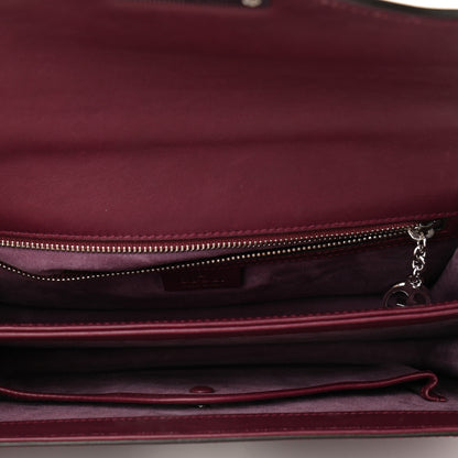 Gucci Regent Calfskin Small Lady Lock Briefcase Clutch Purple Wine 5 of 12