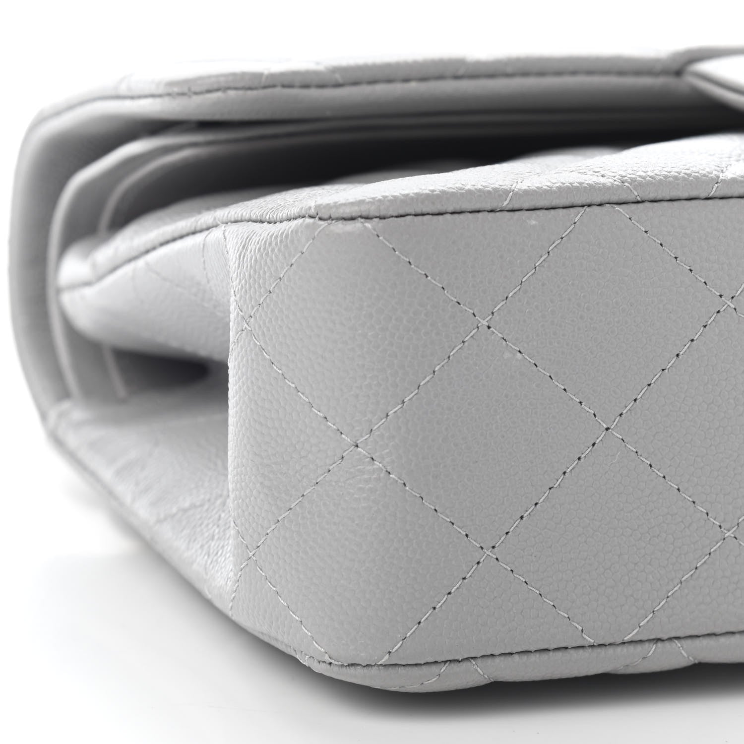 Chanel Caviar Quilted Small Double Flap Grey 8 of 9
