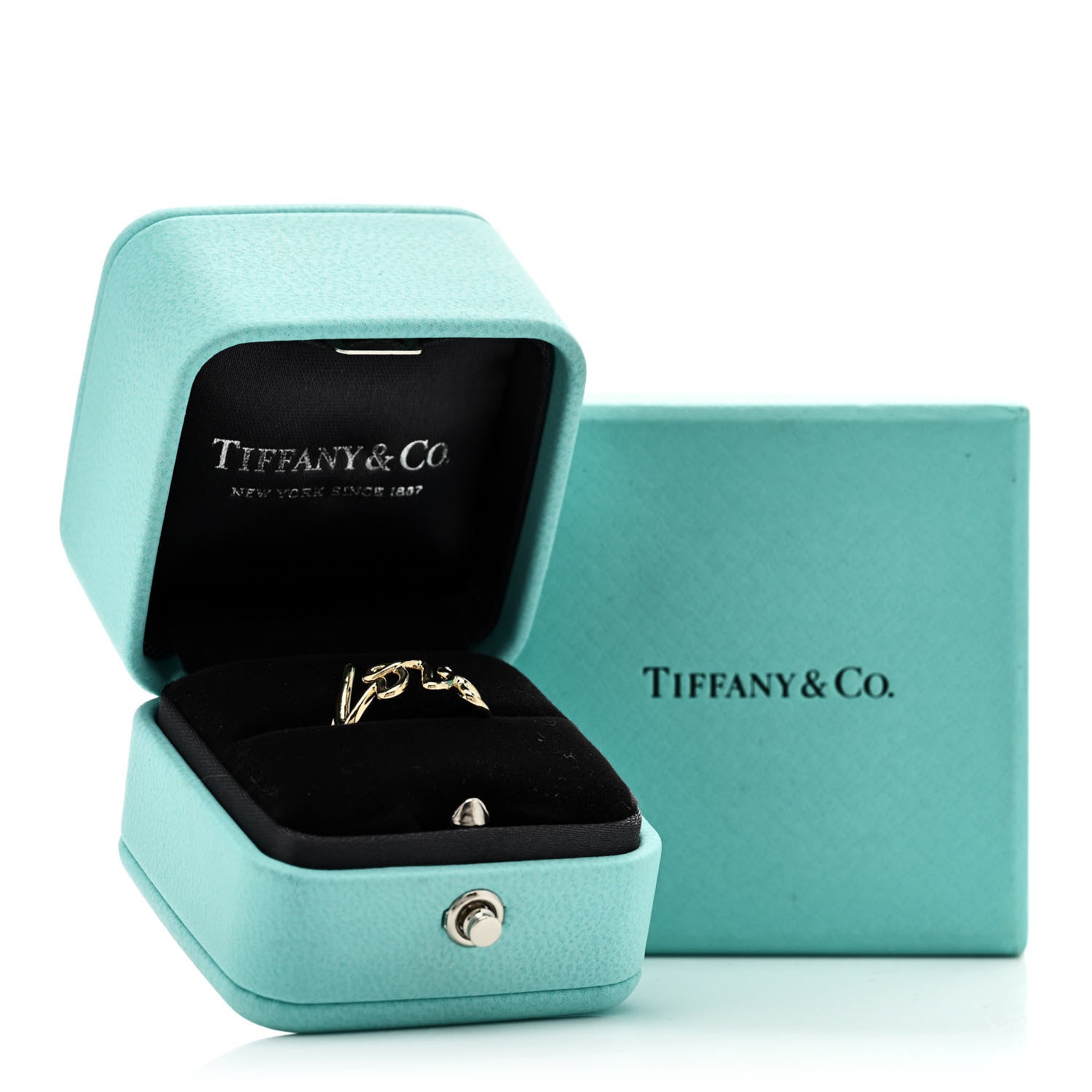 Tiffany 18K Yellow Gold Paloma's Graffiti Love Ring 51 5.75 5 of 5