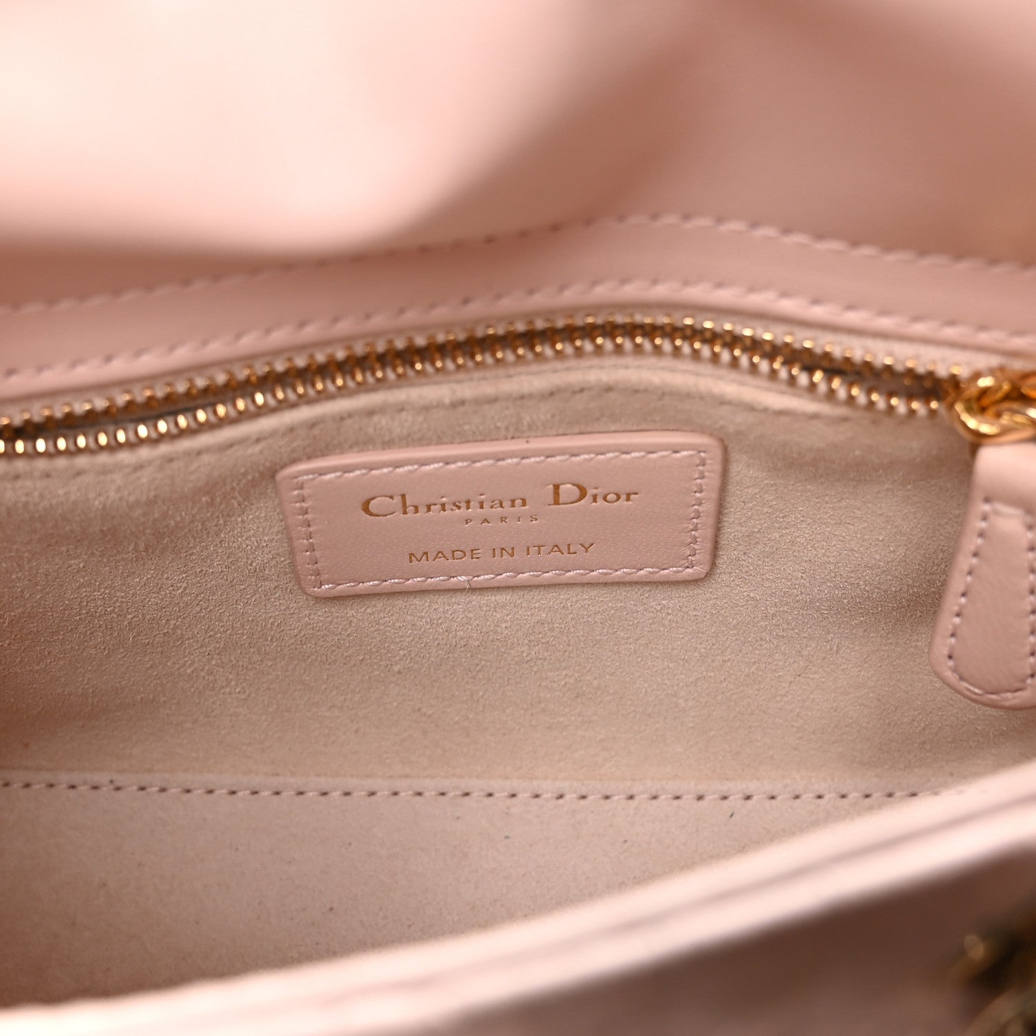 Christian Dior Lambskin Cannage Crystal Mini Lady Dior Powder Pink 5 of 10