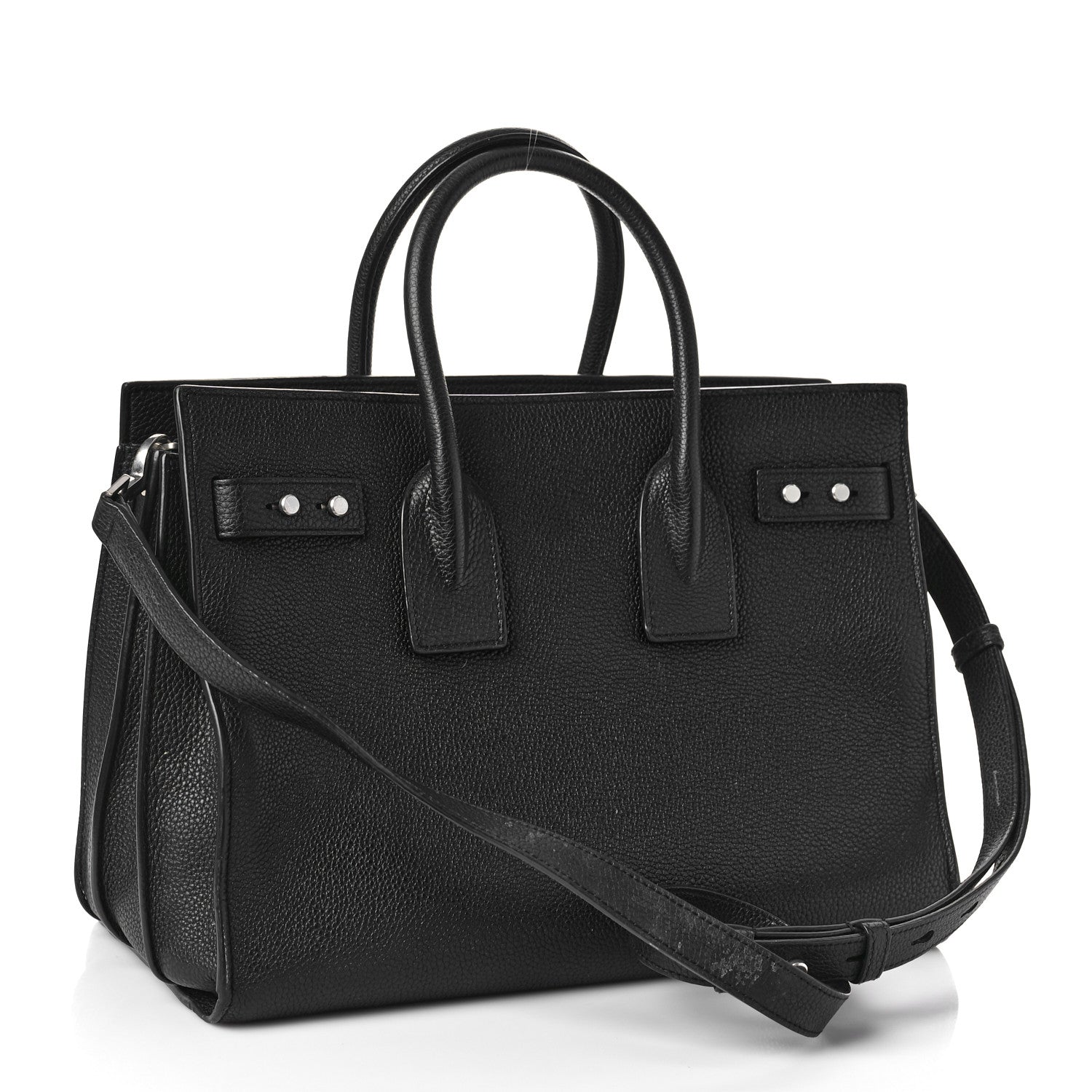 Saint Laurent Grained Calfskin Small Supple Sac De Jour Black 4 of 13