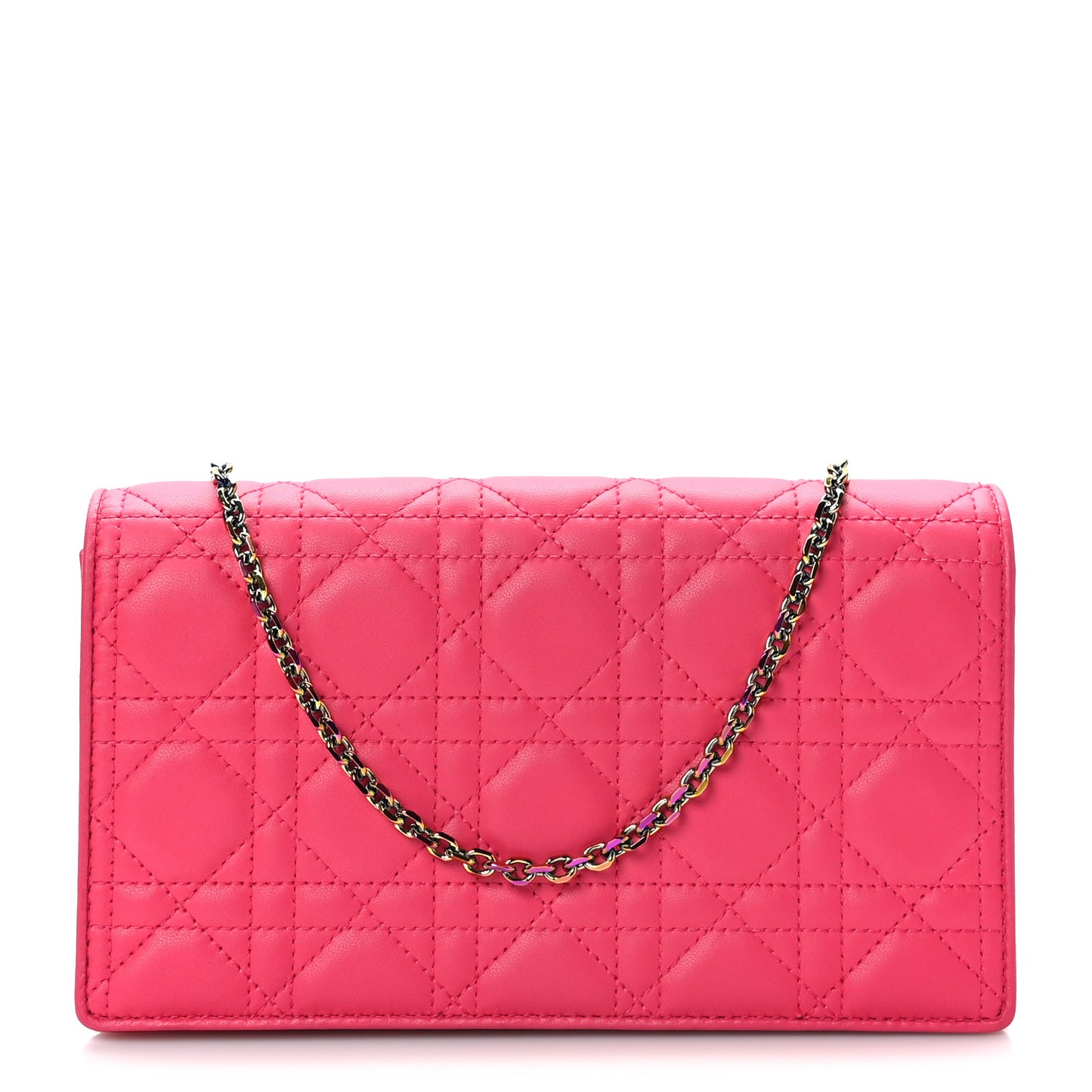 Lambskin Cannage Lady Dior Pouch Pink