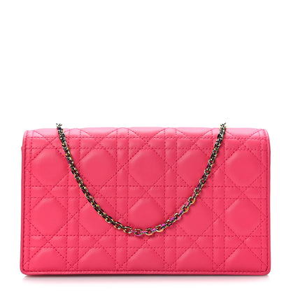 Christian Dior Lambskin Cannage Lady Dior Pouch Pink 2 of 10