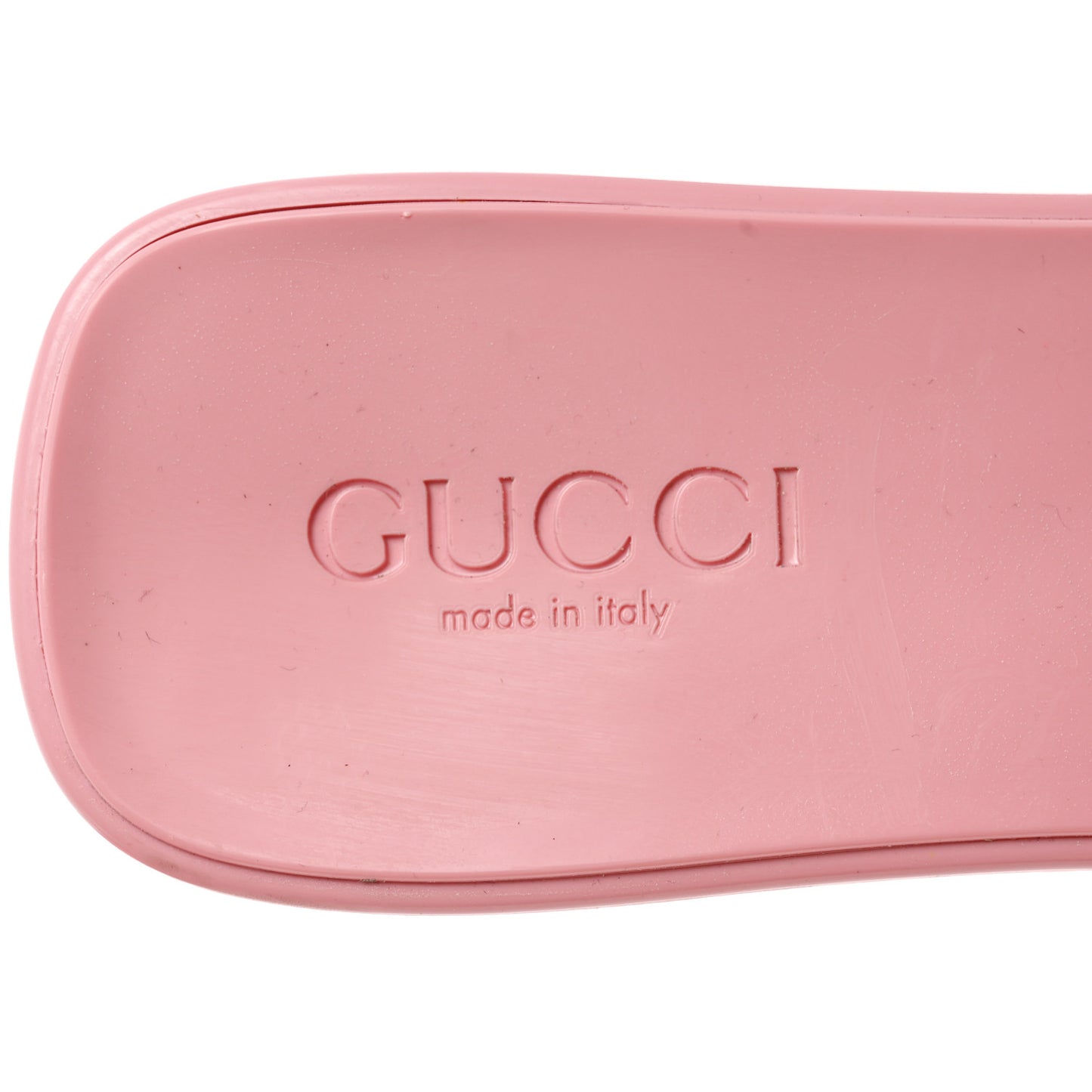 Rubber Gucci Logo Womens Platform 20/60mm Slide Sandals 39 Wild Rose