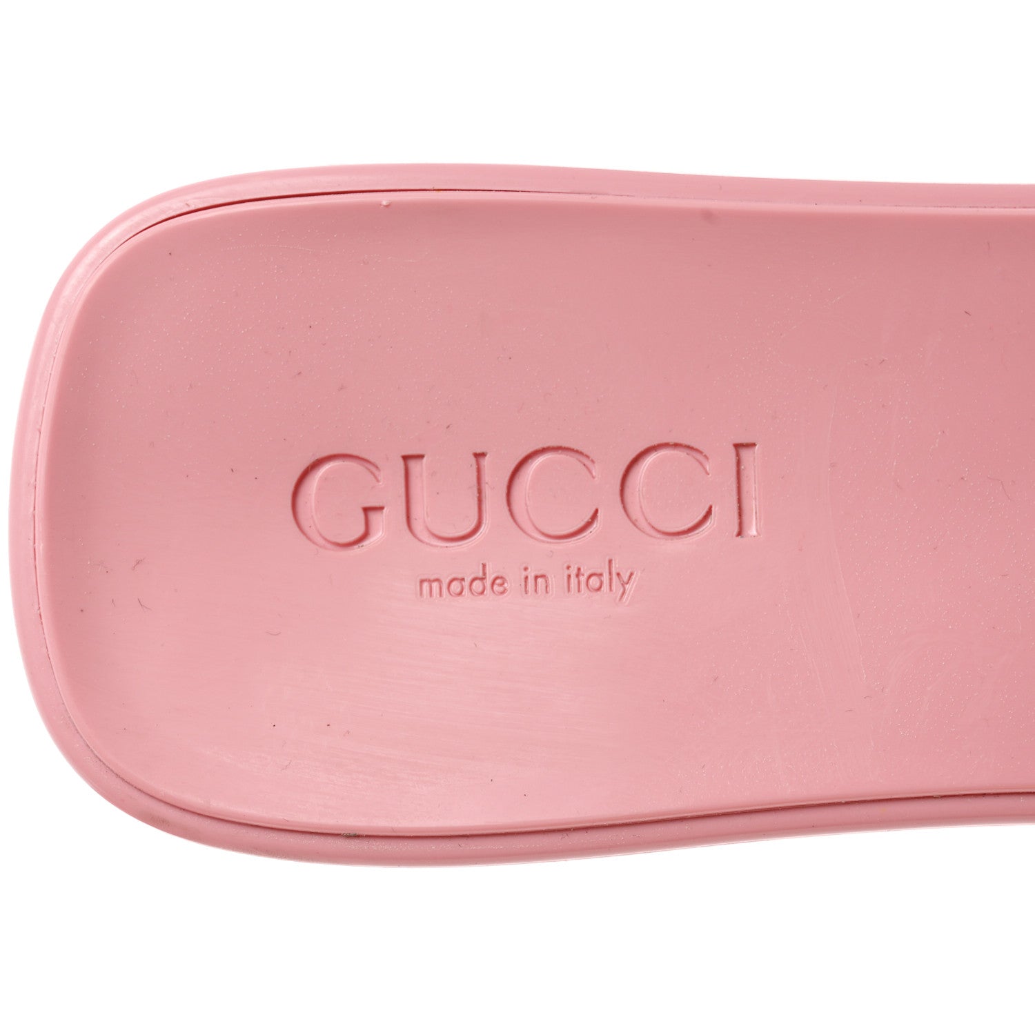 Gucci Rubber Gucci Logo Womens Platform 20/60mm Slide Sandals 39 Wild Rose 7 of 9
