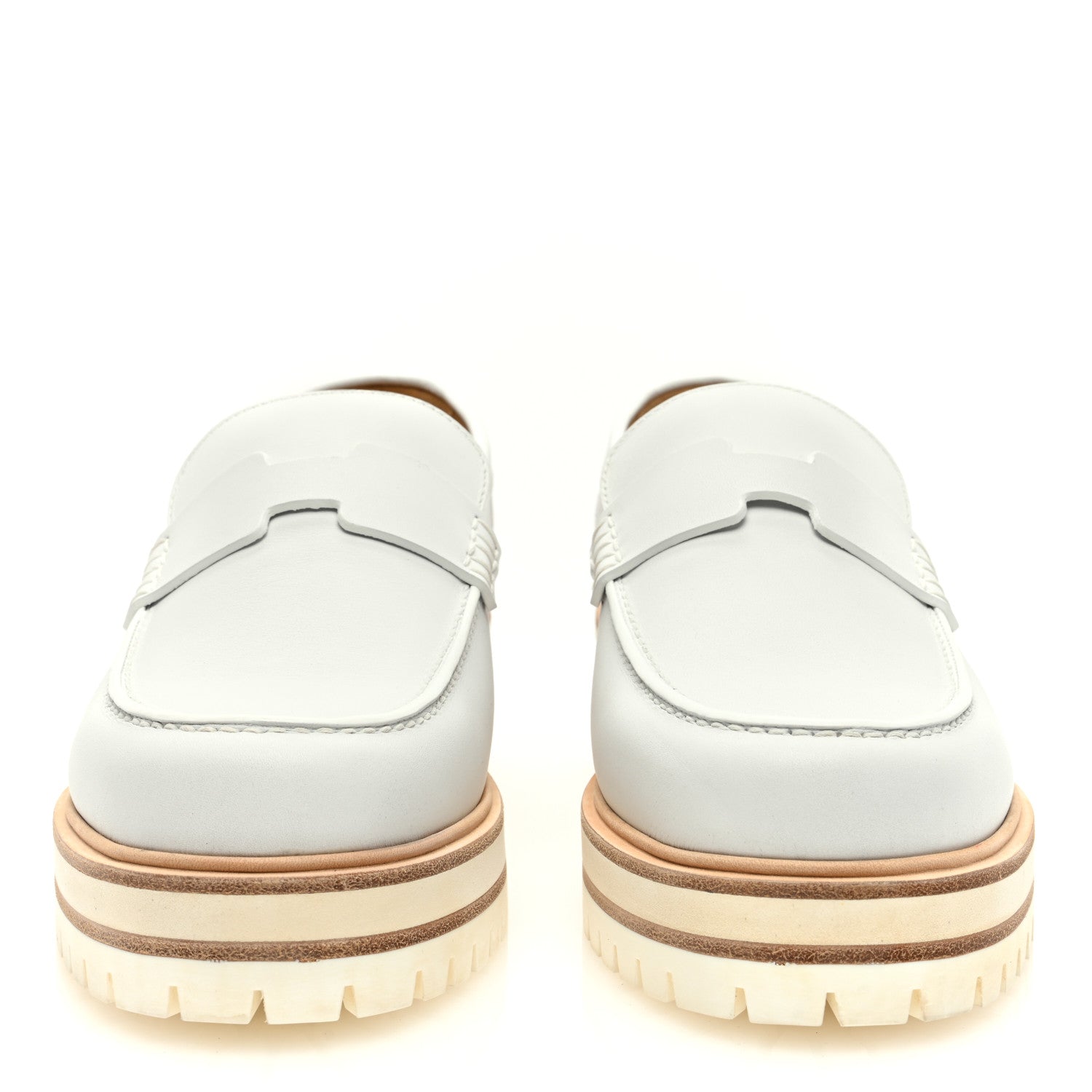 Hermes Calfskin Ivy Loafer 39.5 White 2 of 8