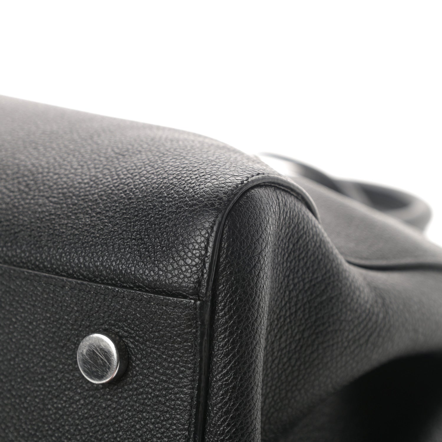 Saint Laurent Grained Calfskin Medium Cabas Rive Gauche Black 12 of 17