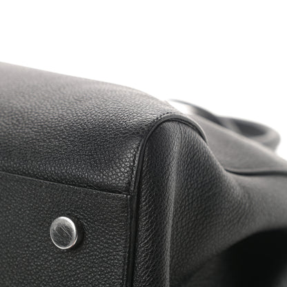Saint Laurent Grained Calfskin Medium Cabas Rive Gauche Black 12 of 17