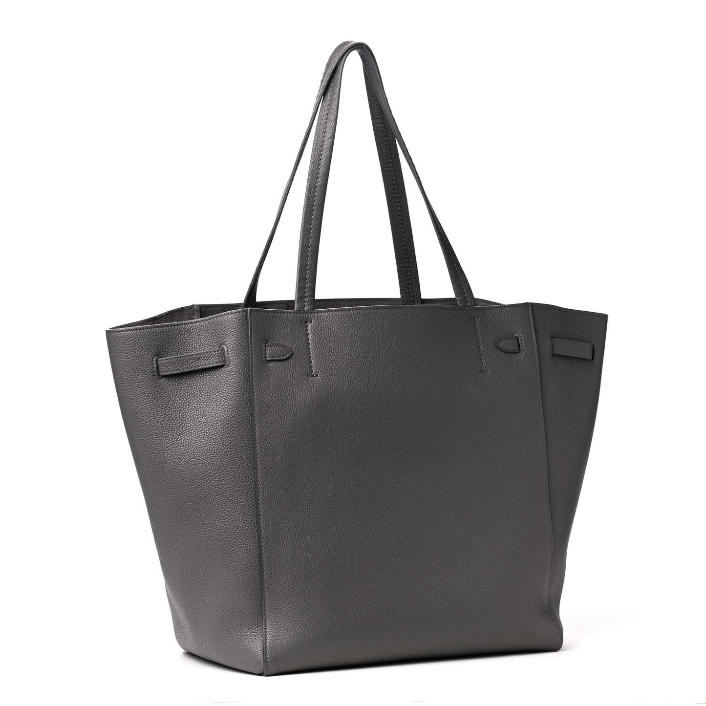 Soft Grained Calfskin Small Belt Cabas Phantom Grey