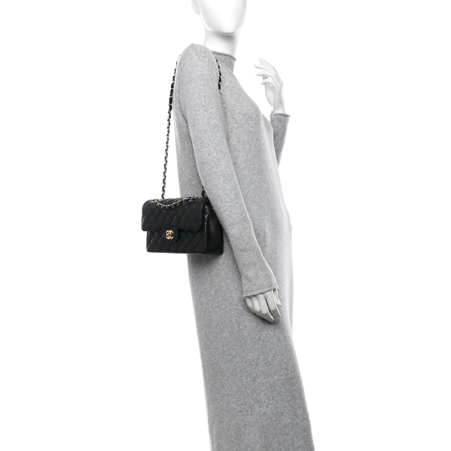 Chanel Caviar Quilted Small Double Flap Black 2 of 12