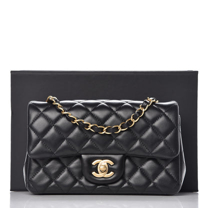 Chanel Lambskin Quilted Mini Rectangular Flap Black 7 of 7
