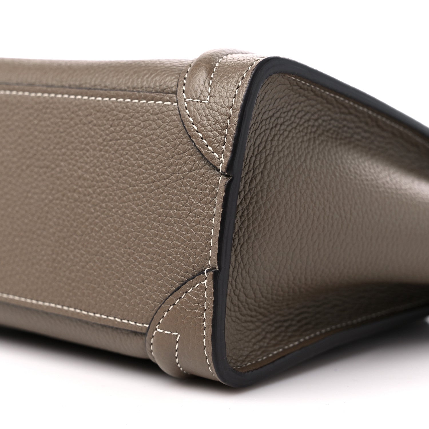 Celine Drummed Calfskin Nano Luggage Souris 9 of 9