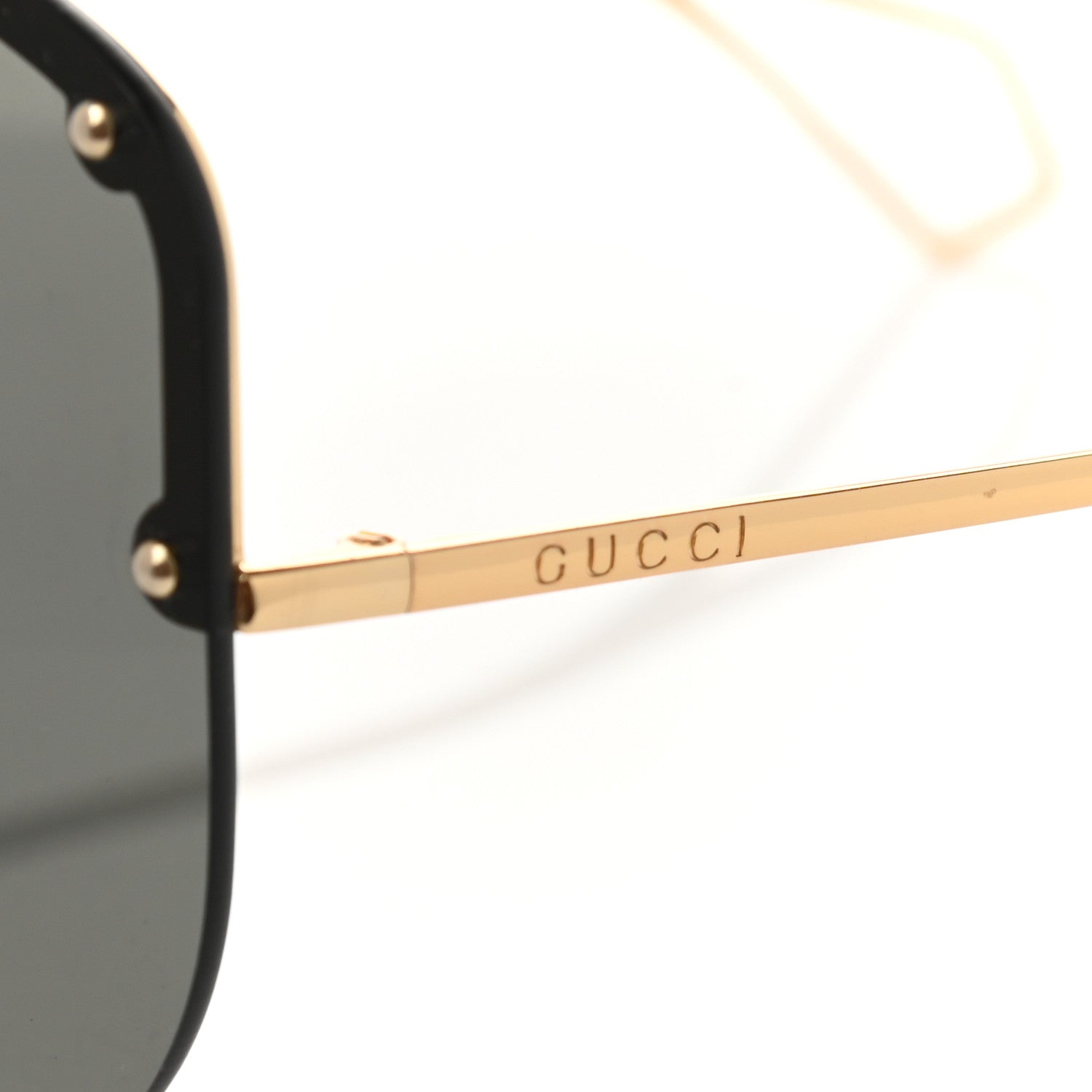 Gucci Shield Sunglasses GG0667S Black Gold 5 of 8