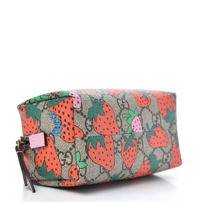 Gucci GG Supreme Monogram Strawberry Cosmetic Case 4 of 10
