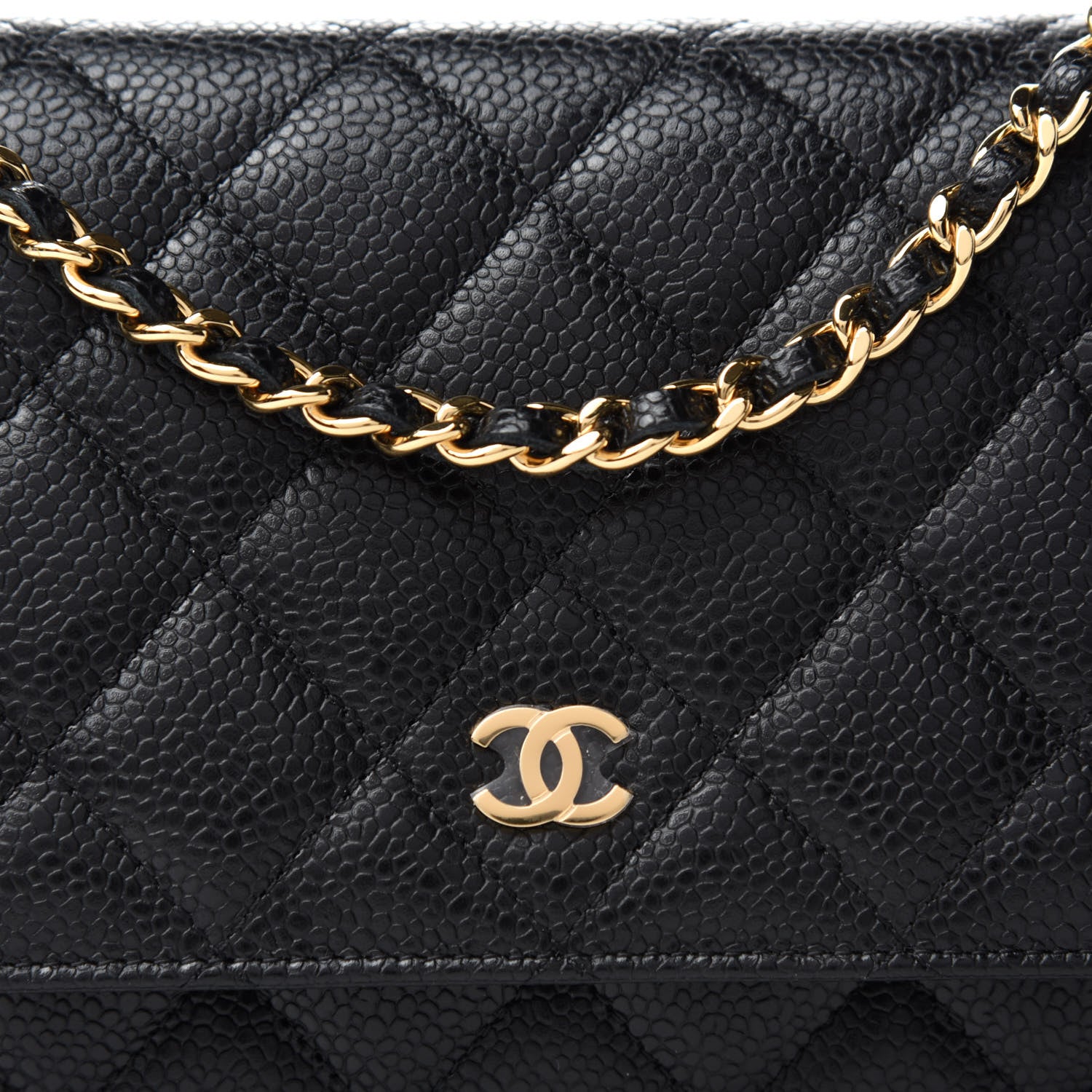 Chanel Caviar Quilted Wallet On Chain WOC Black 11 of 11