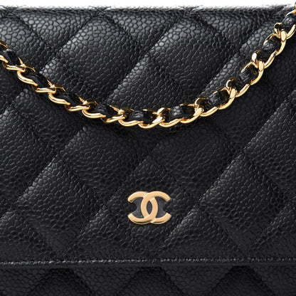 Chanel Caviar Quilted Wallet On Chain WOC Black 11 of 11