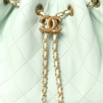 Chanel Caviar Quilted Small Chanel 25 Handbag Light Green 8 of 10